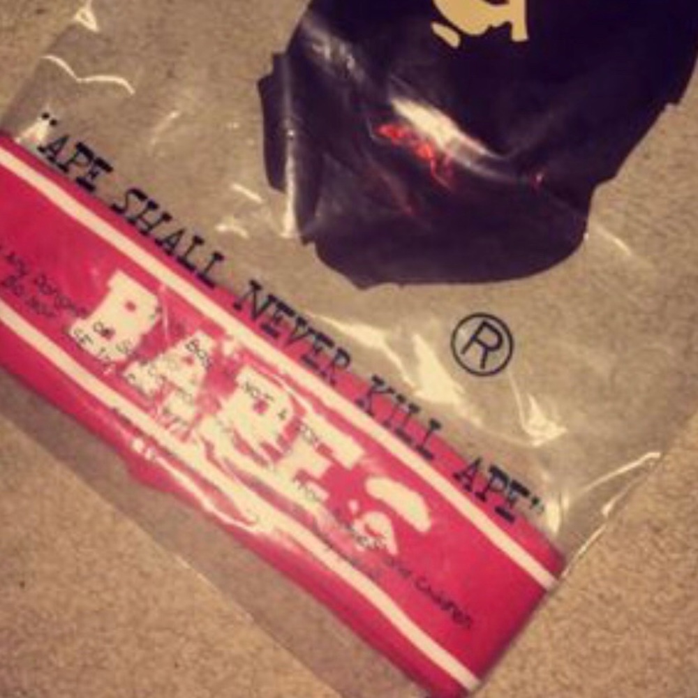 Authentic bape and supreme headband